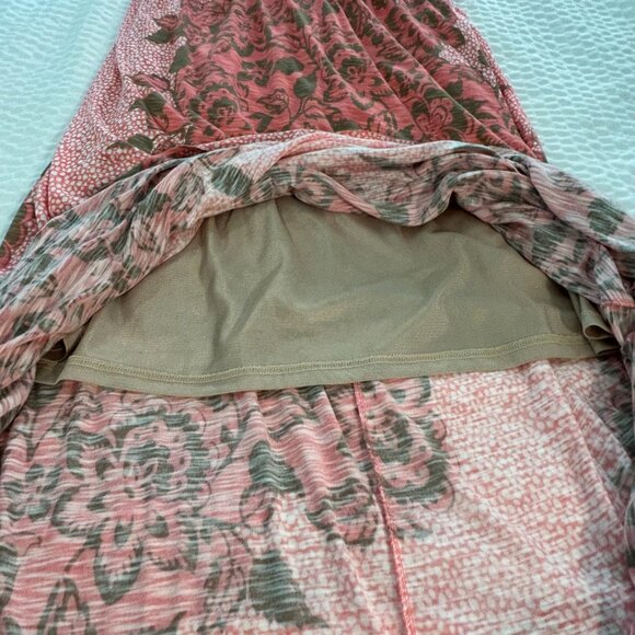 Tommy Bahama Vine Forets Tropical Halter Maxi Dress size Large Coral - Picture 7 of 12